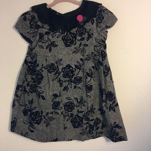 Laura Ashley Wool Dress with Floral Appliqué